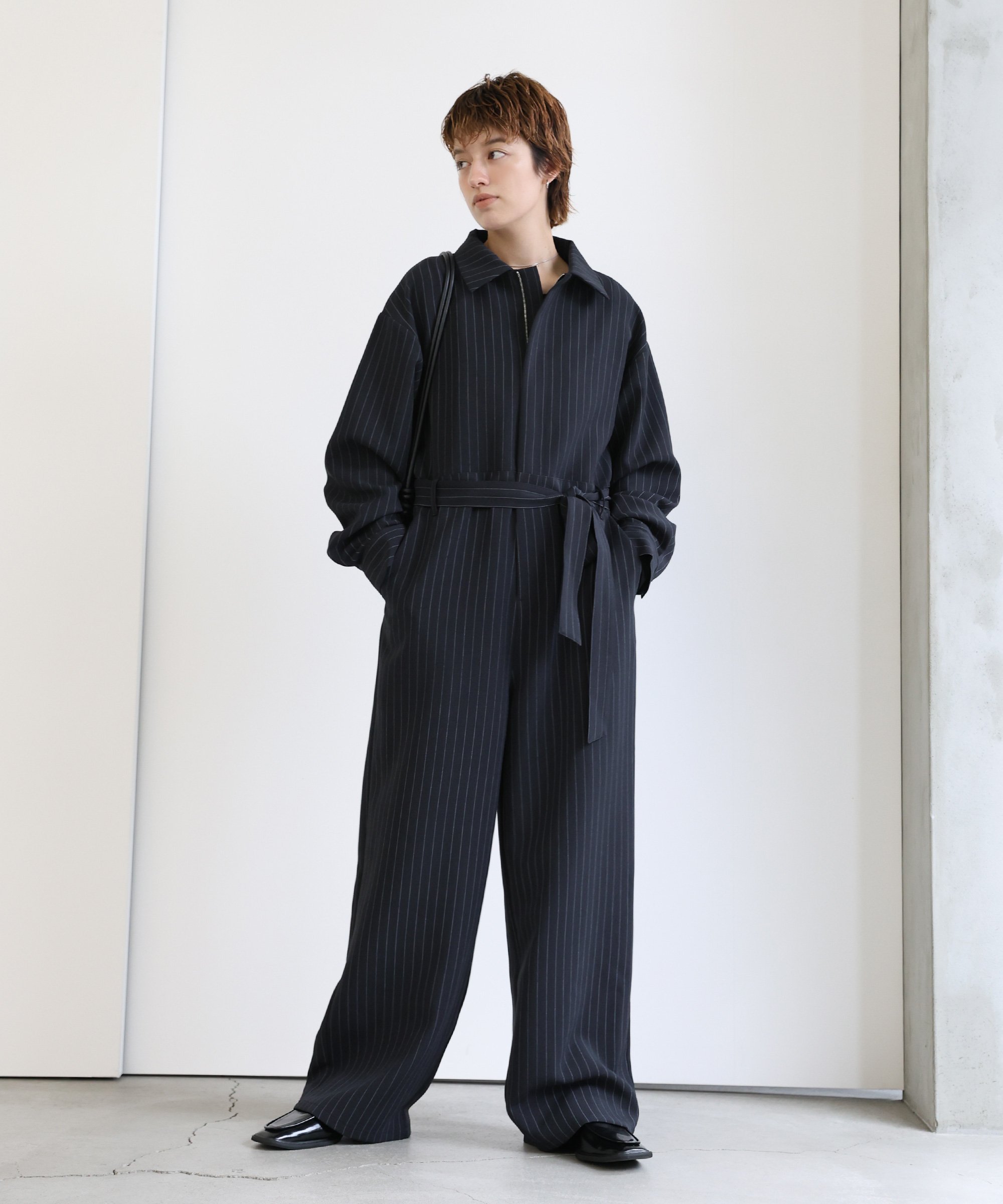 Rakuten FashionのSELECT MOCA ピンストライプオールインワン セレクトモカ オールインワン・オーバーオール オールインワン・つなぎ【送料無料】｜アングル3