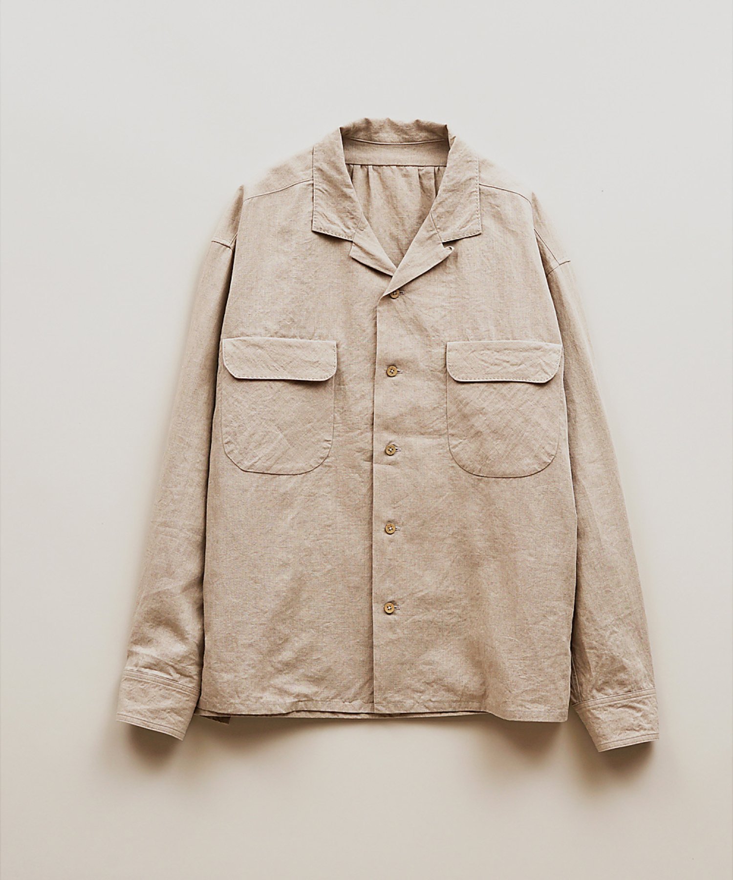 Nigel Cabourn 【公式】ナイジェル・ケーボン / MAN / ファーマーオープンカラーシャツ ナイジェル・ケーボン トップス シャツ・ブラウス ホワイト【送料無料】