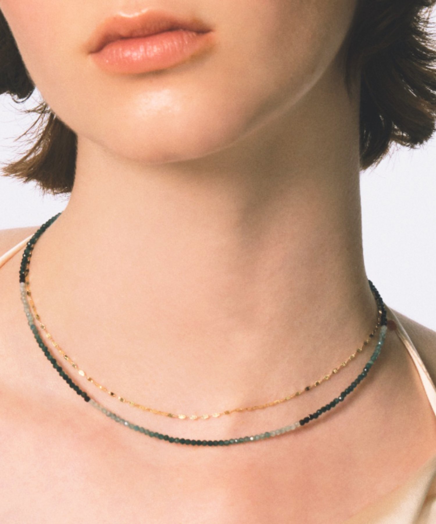 les bon bon les bon bon/Monique choker モニーク チョーカー ネックレス 日本製 MADE IN JAPAN ジュエリー ギフト ルボンボン セットアップセブン アクセサリー・腕時計 チョーカー グリーン【送料無料】