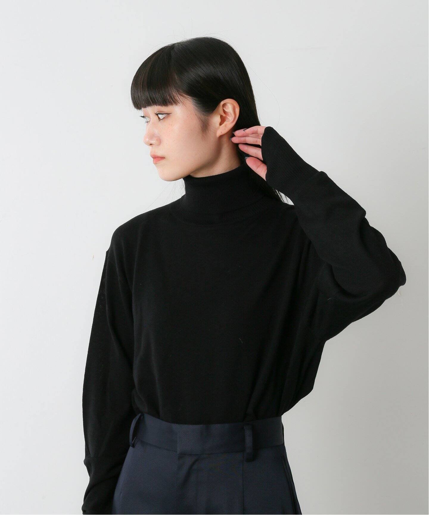 【SALE／30 OFF】JOURNAL STANDARD 【FOLL / フォル】washable wool turtleneck sweater ジャーナル スタンダード トップス ニット ブラック オレンジ【送料無料】