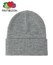 FRUIT OF THE LOOM FRUIT OF THE LOOM/(U) 無地KNIT CAP ハンドサイン 帽子 ニット帽・ビーニー ブラウン ブラック...