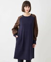 【SALE/30%OFF】HIROKO BIS タフタジョイントデザインチュニック /洗える ヒロコ ビス ワンピース・ドレス チュニック ブラック ネイビー【...