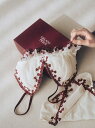 【SALE/30%OFF】gelato pique ハート刺繍ブラ&ショーツBOX付セット ジェラートピケ インナー・ルームウェア ブラ&ショーツセット ホワイト レッド【送料無料】