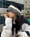 NOWLE NOWLE/(M)【NOWLE】バイカラー ニット バケットハット チェルカ 帽子 ニット帽・ビーニー ブラック