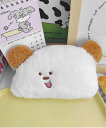 Pochi Pouch Pochi Pouch/(W)Pochi Pouch/もこもこ アニマルジップポーチ チェルカ 財布・ポーチ・ケース ポーチ ブラウン