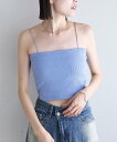 PAL GROUP OUTLET 【mystic】パット付きショートキャミソール パル グループ アウトレット トップス ノースリーブ・タンクトップ ブルー ブ...