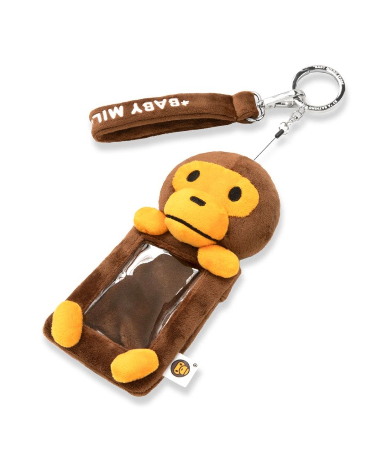 A BATHING APE BABY MILO PLUSH CARD HOLDER ア ベイシング エイプ 財布・ポーチ・ケース 名刺入れ・カードケース ブラウン【送料無料】