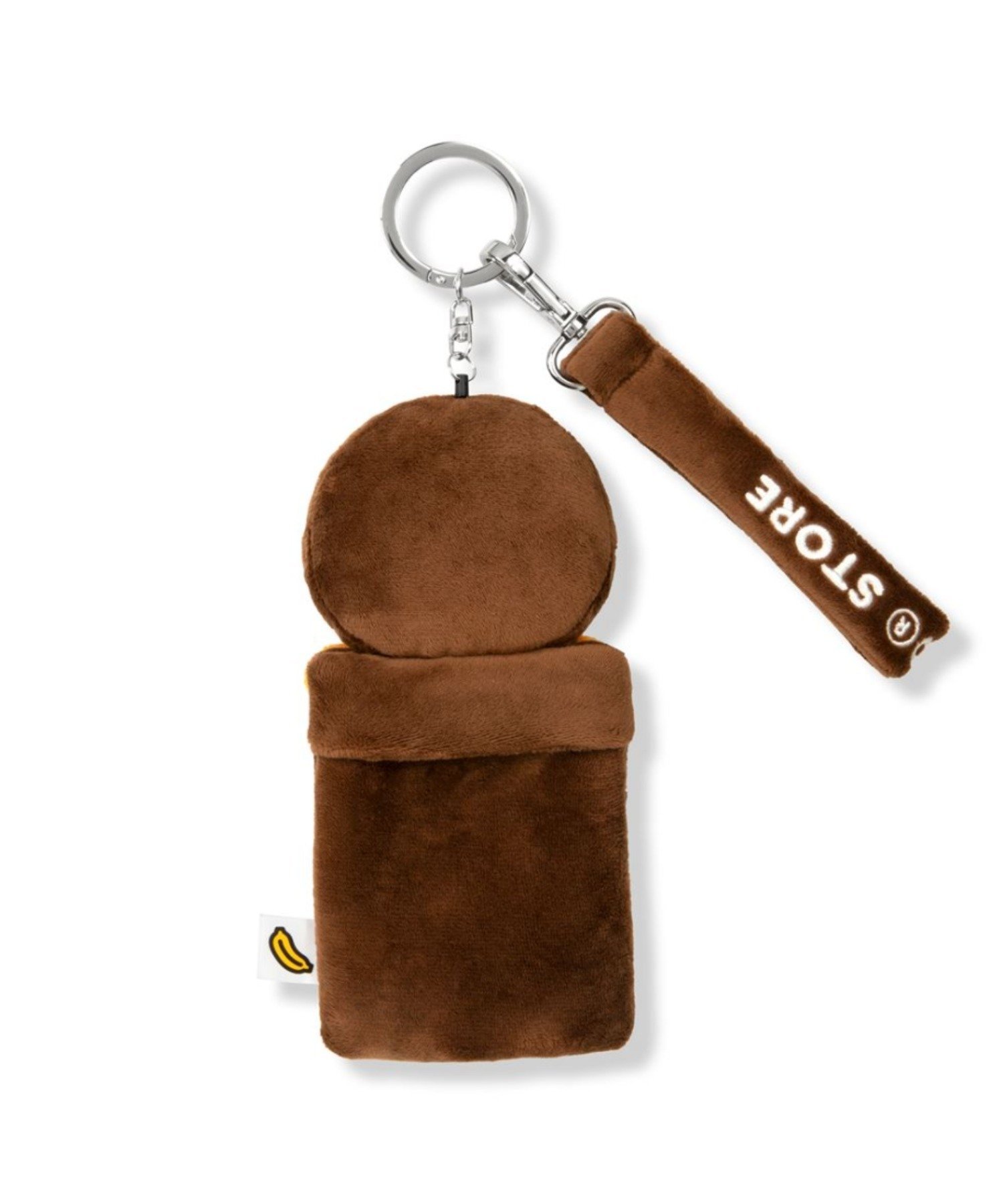 A BATHING APE BABY MILO PLUSH CARD HOLDER ア ベイシング エイプ 財布・ポーチ・ケース 名刺入れ・カードケース ブラウン【送料無料】