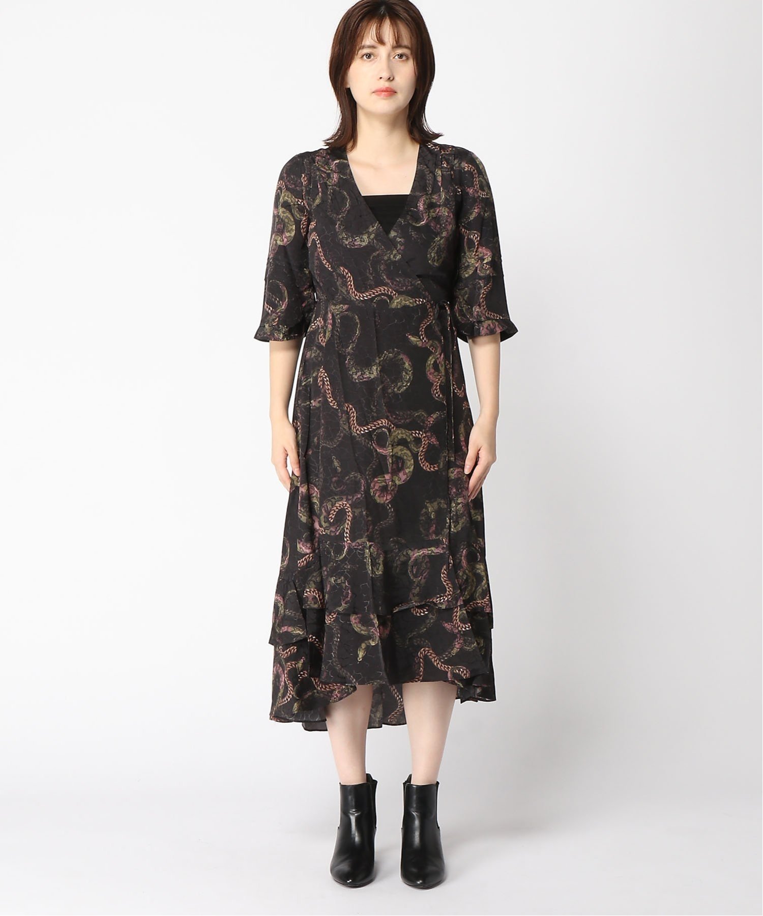 ySALE^70%OFFzALLSAINTS (W)DELANA TEMPEST DRESS I[ZCc s[XEhX s[X ubNyz