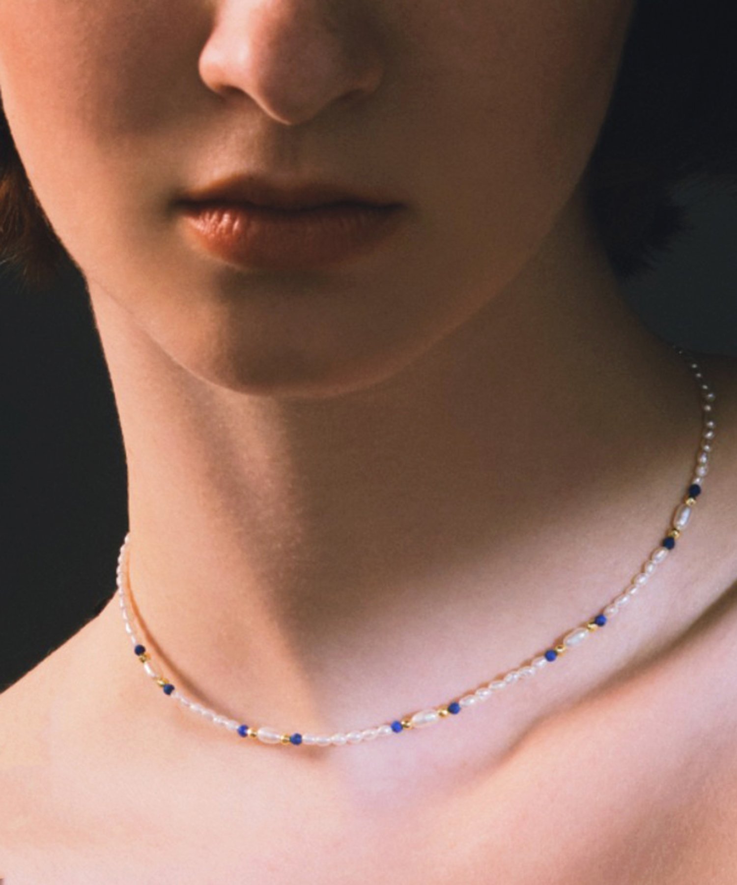 les bon bon les bon bon/Lisette choker リゼット チョーカー パール チョーカー ネックレス ラピスラズリ ゴールドヘマタ...