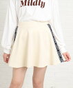 【SALE/18%OFF】PINK-latte ダイバー素材フレアミニスカート ピンク ラテ スカート ミニスカート ブラック ホワイト