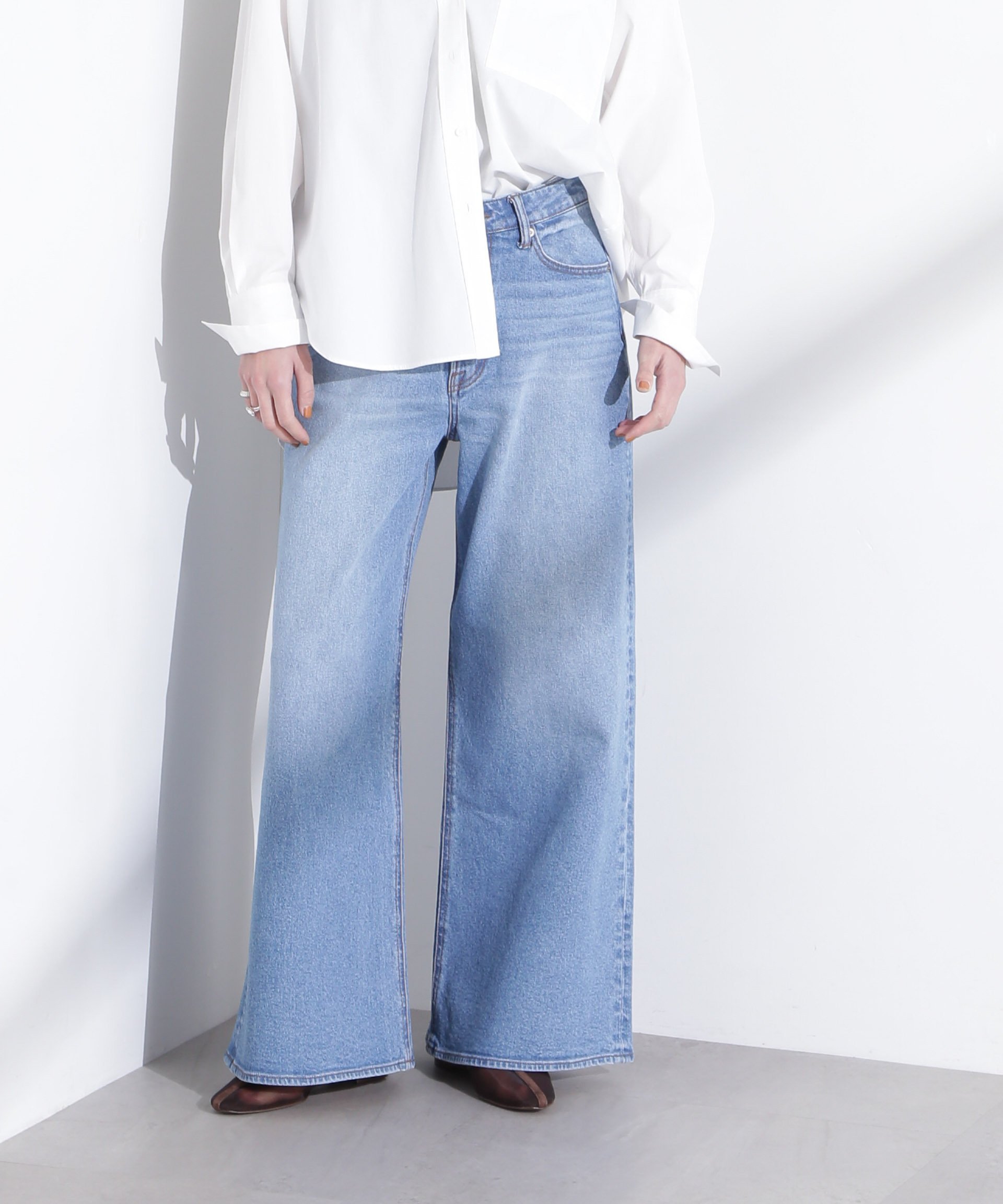 【SALE／50%OFF】NANO universe 「MC」"TIMELESS WARDROBE"ワイドフィットデニム ナノユニバース パンツ その他のパンツ ブルー【送料無料】 stylife-15040438 Rakuten Fashion サンプル画像3
