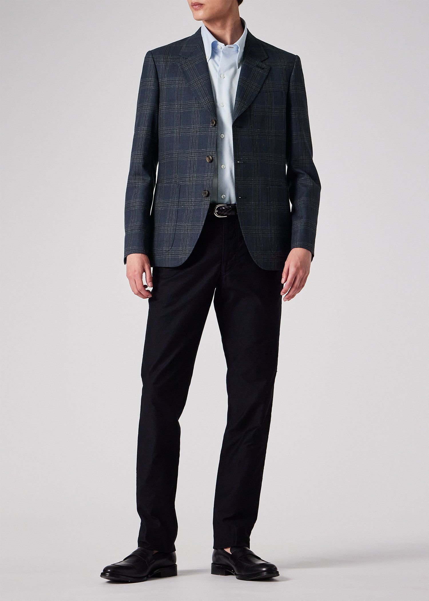 【SALE／20%OFF】Paul Smith オーバーウィンドウペーン 3Bジャケット ポール・スミス ジャケット・アウター テーラードジャケット・ブレザー ベージュ ネイビー【送料無料】