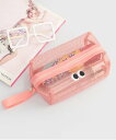 Pochi Pouch Pochi Pouch/(W)Pochi Pouch/メッシュ デザイン モンスター ジップ ポーチ チェルカ 財布・ポーチ・ケース ポーチ ピンク