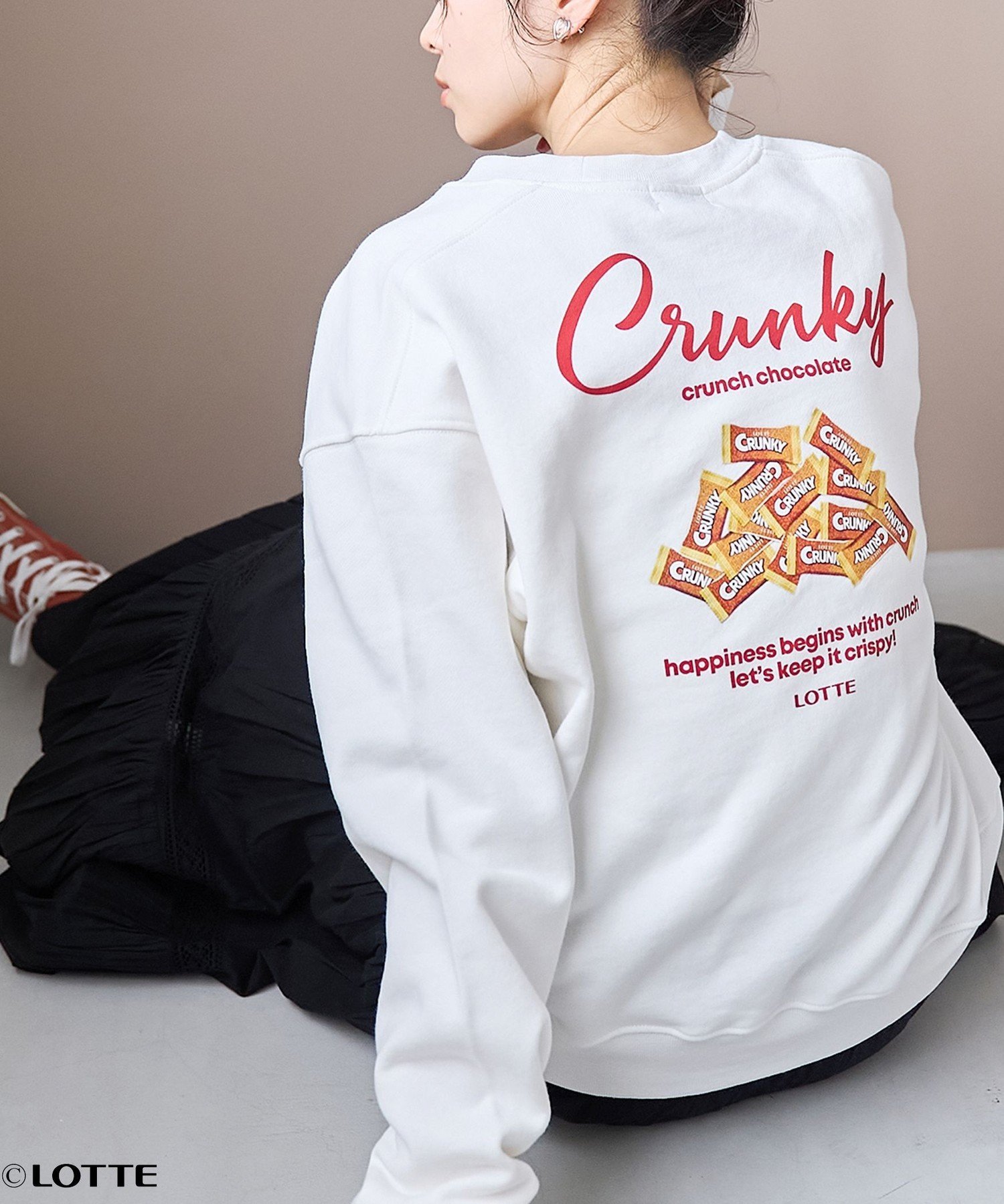 【SALE／25%OFF】coen 【CRUNKY(クランキー)/別注】アソートロゴ裏毛スウェット コーエン トップス スウェット・トレーナー グレー ホワイト ブラウン