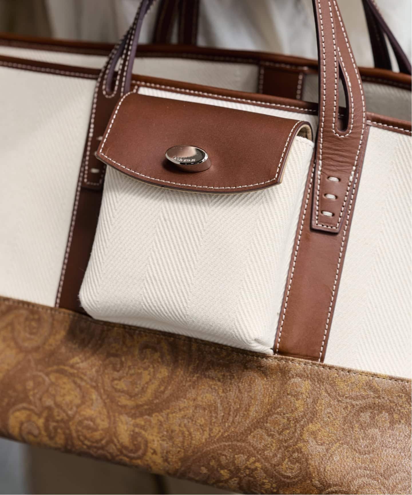 AVACATION/アヴァケーション LAND MUSTARD PAISLEY フレームワーク バッグ トートバッグ ブラウン