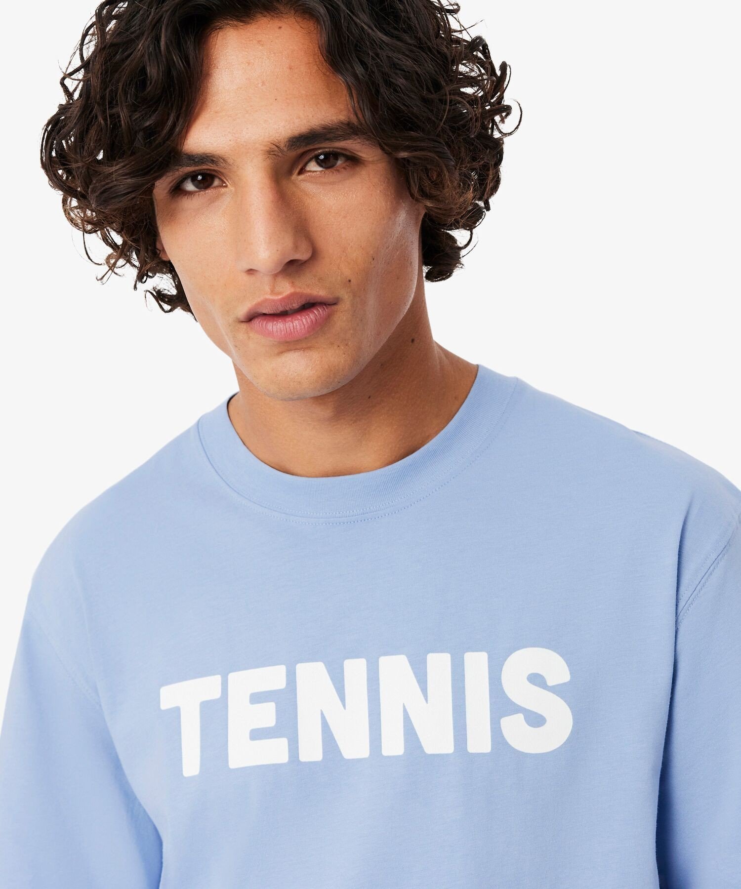テニスプリントTシャツ ラコステ トップス カットソー・Tシャツ