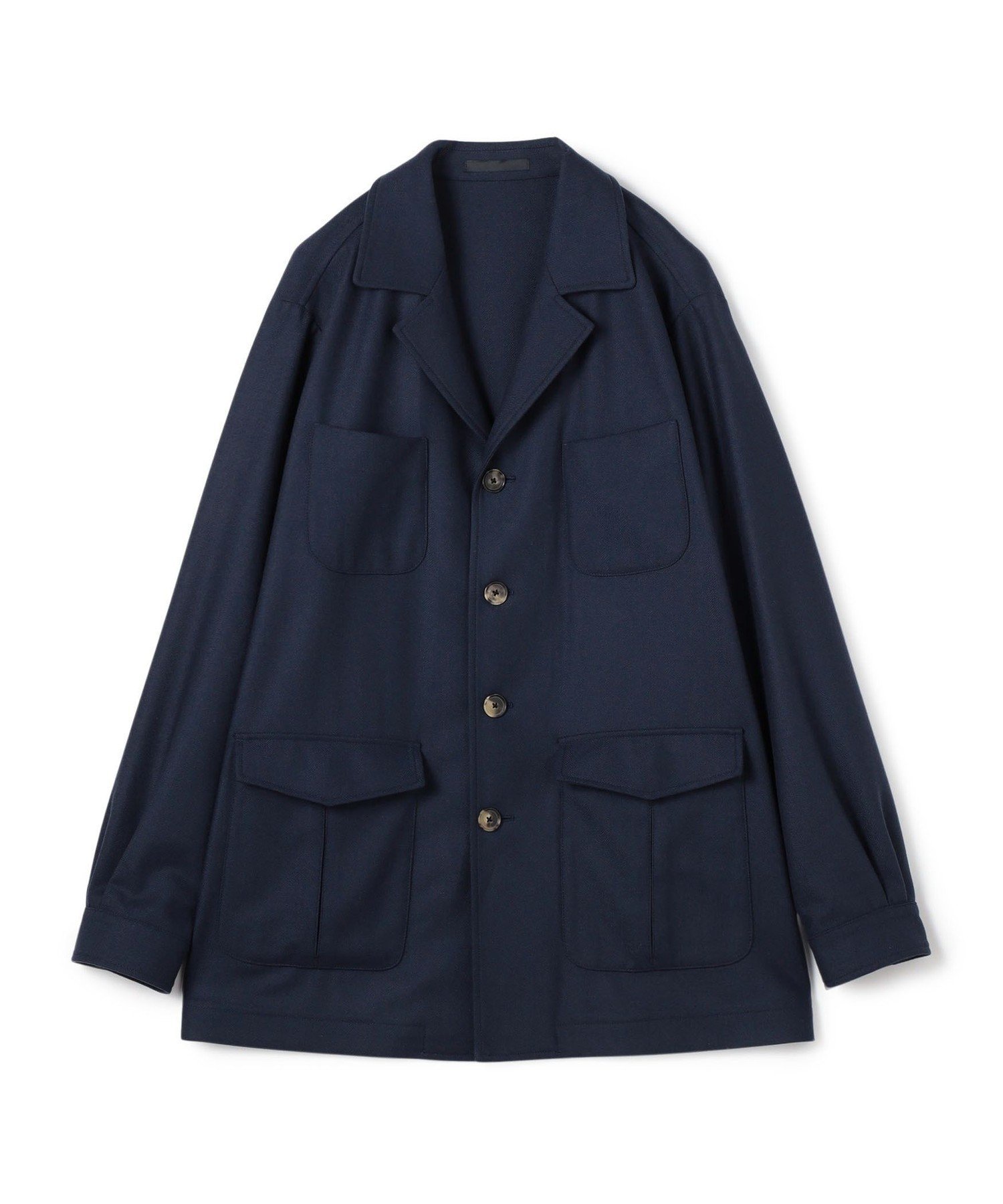 Safari Jacket - 【SALE／50%OFF】TOMORROWLAND BUYING WEAR CARUSO ウール サファリジャケット トゥモローランド ジャケット・アウター ブルゾン・ジャンパー ネイビー【送料無料】
