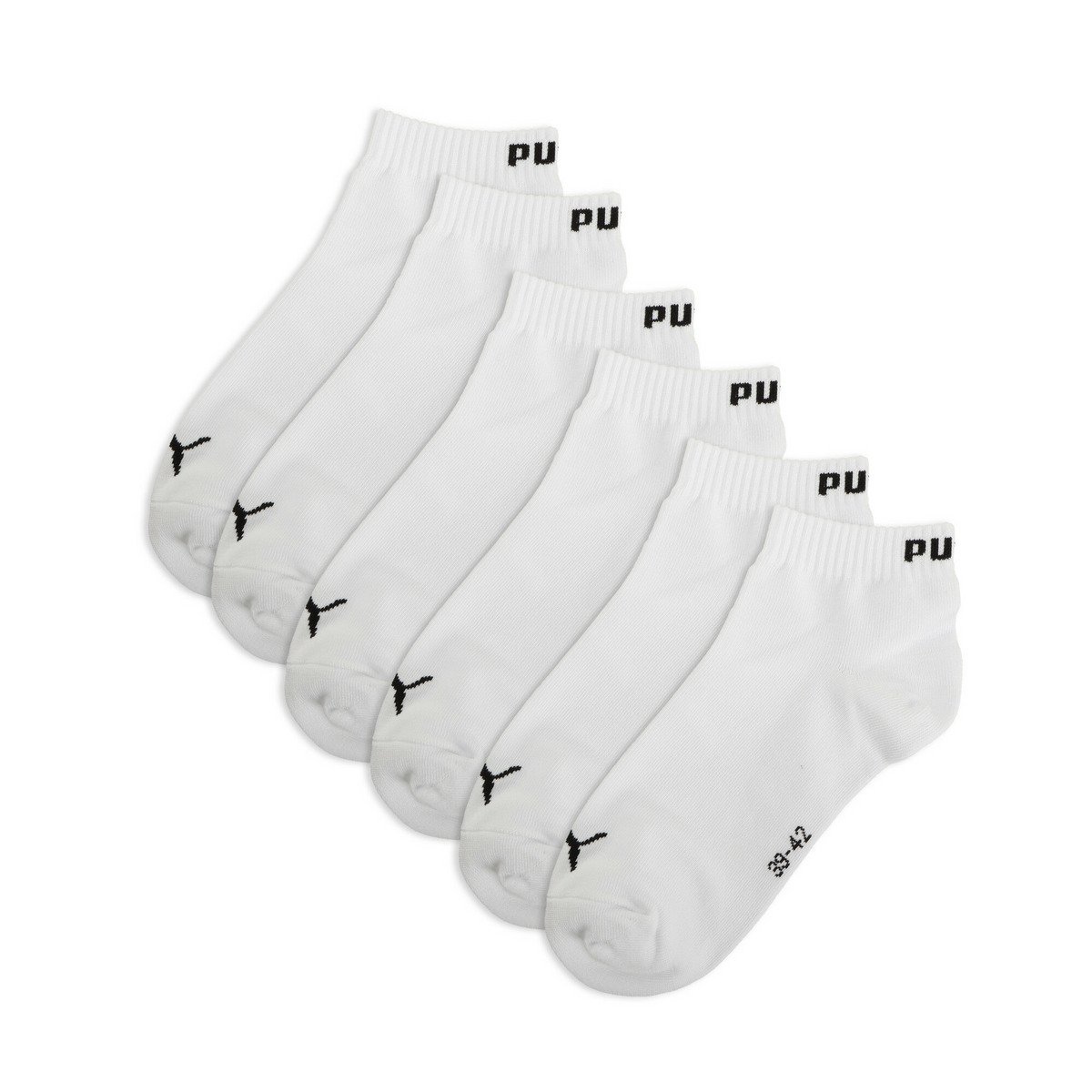 PUMA ユニセックス クォーター プレイン ソックス 3P Puma U Quarter 3P プーマ 靴下・レッグウェア 靴下 ホワイト