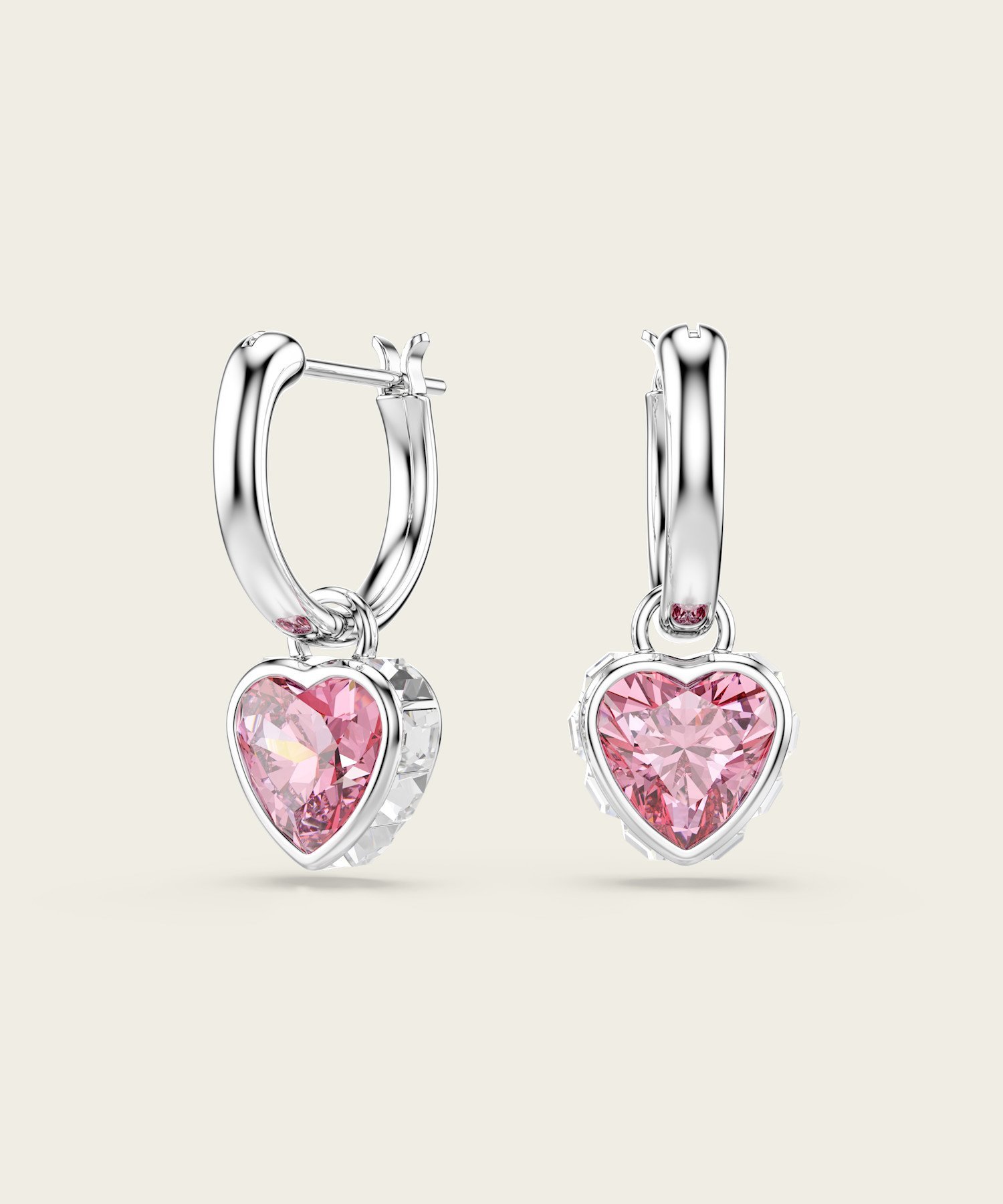 SWAROVSKI 【公式】【スワロフスキー】Chroma ドロップピアス, ハート スワロフスキー アクセサリー・腕時計 ピアス ピンク【送料無料】