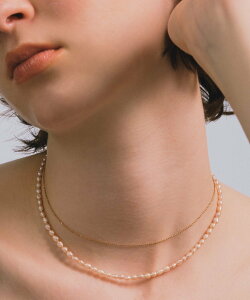 les bon bon les bon bon/rose pearl choker ローズ パール チョーカー 淡水パール チョーカー ネックレス 日本製 MADE IN JAPAN ジュエリー ギフト ルボンボン セットアップセブン アクセサリー・腕時計 チョーカー ピンク【送料無料】