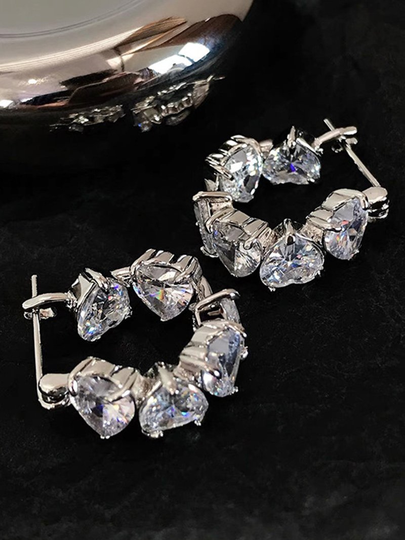 ハートビジュースナップピアス スレンダー アクセサリー・腕時計 ピアス シルバー