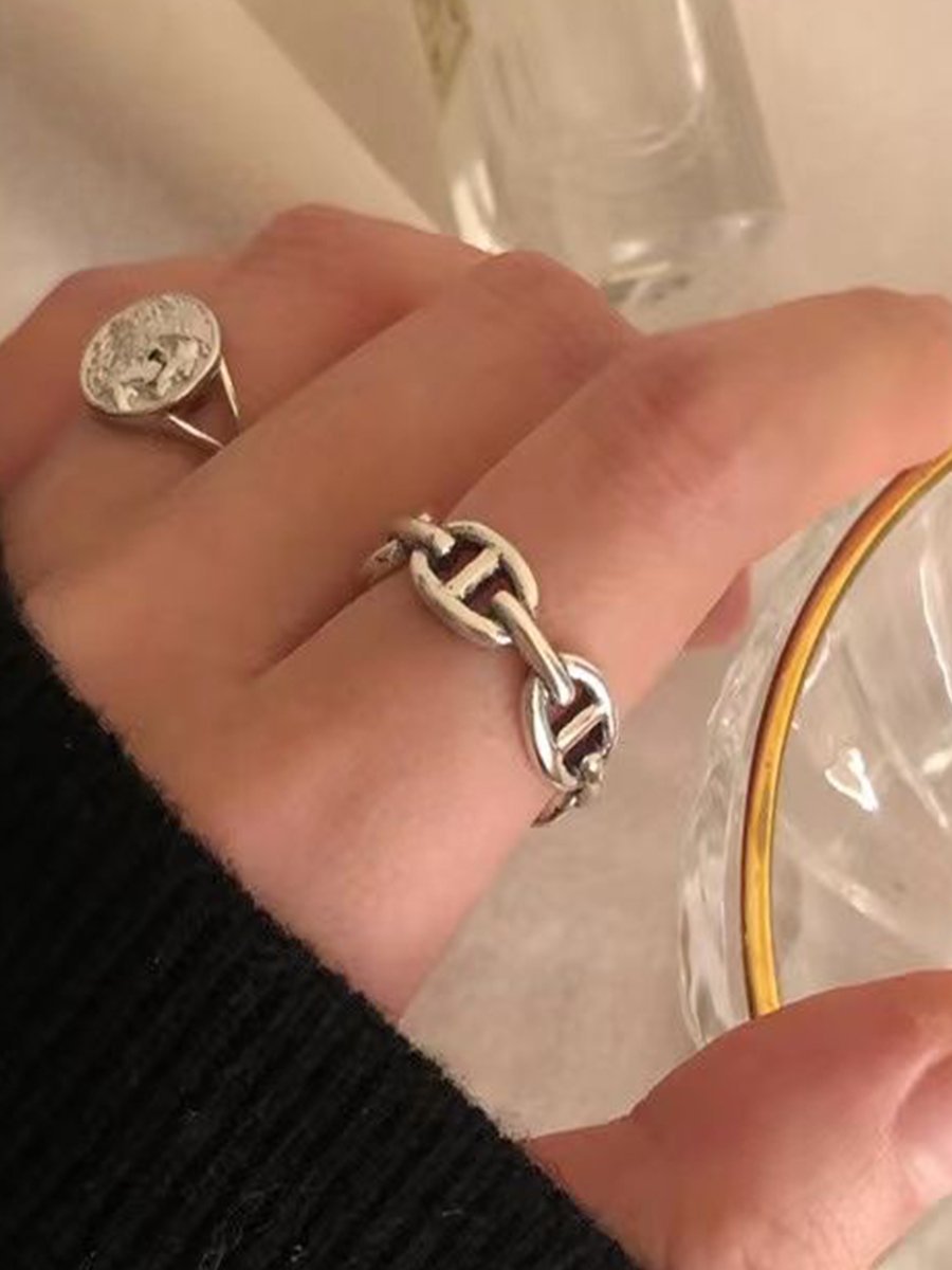 アンカーオープンリング スレンダー アクセサリー・腕時計 リング・指輪 ゴールド シルバー