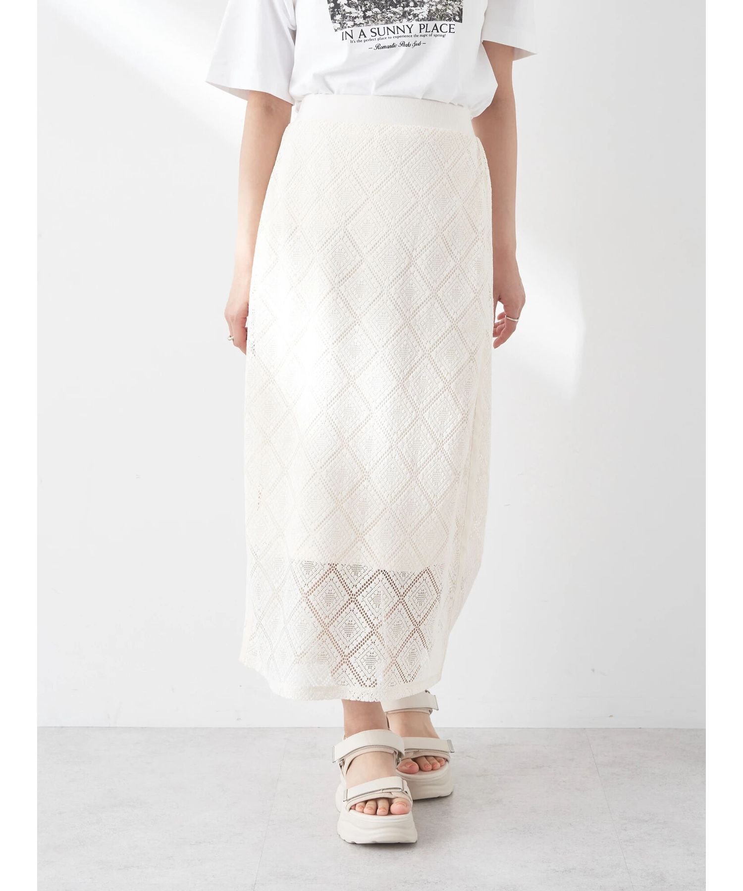 【SALE／30%OFF】earth music&ecology モチーフナロースカート アースミュージック&エコロジー スカー..