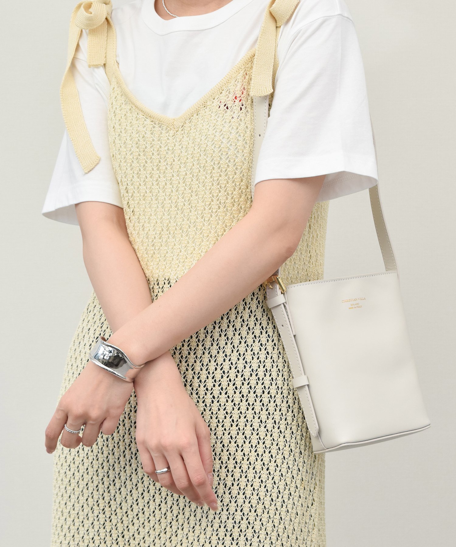 INTER-CHAUSSURES SELECT 【CHRISTIAN VILLA】レザークロスボディーバッグ インターショシュール バッグ ボディバッグ・ウエストポーチ ブラウン【送料無料】