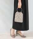 URBAN RESEARCH ROSSO リングハンドルビジューバッグ アーバンリサーチロッソ バッグ その他のバッグ ベージュ シルバー【送料無料】