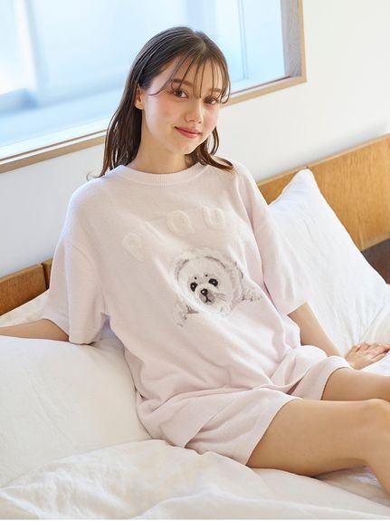 gelato pique あざらしジャガードプルオーバー&ショートパンツセット ジェラートピケ インナー・ルームウェア その他のインナー・ルームウェア ピンク【送料無料】 3