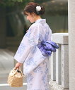 【SALE/10%OFF】La boutique BonBon 【mikiセレクト】夕涼みの柴陽花/浴衣と帯2点セット ラブティックボンボン 着物・浴衣・和装小...