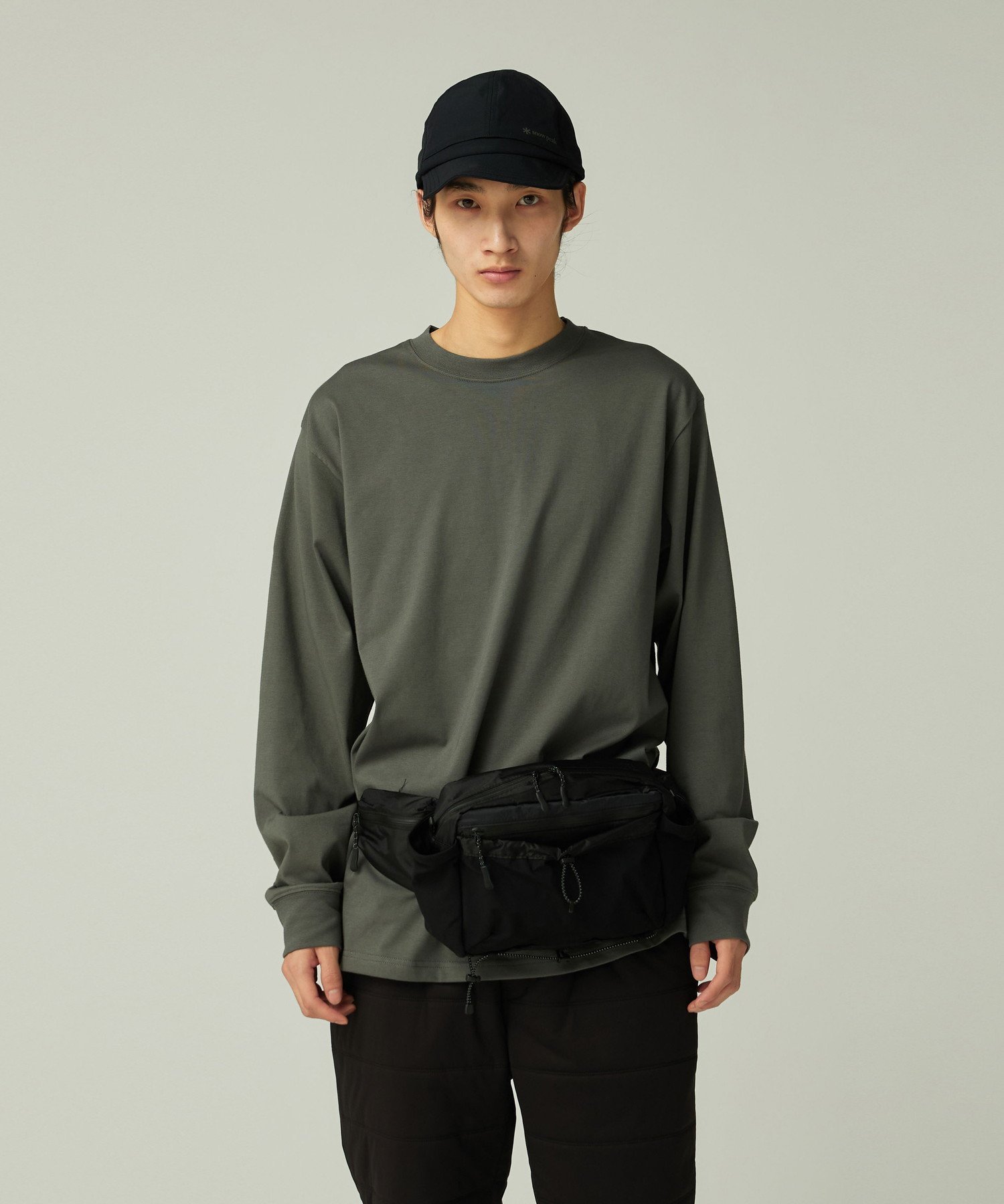 Snow Peak Typography L/S T-Shirt スノーピーク トップス カットソー・Tシャツ ホワイト グレー ベージュ