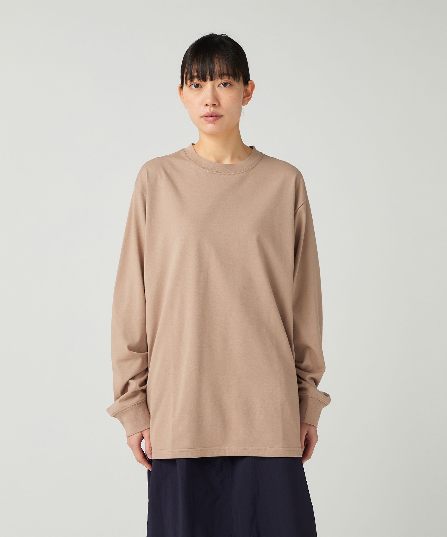 Snow Peak Typography L/S T-Shirt スノーピーク トップス カットソー・Tシャツ ホワイト グレー ベージュ