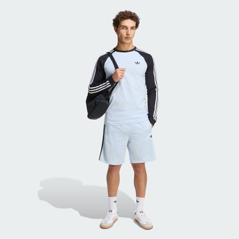【公式】アディダス adidas 返品可 スリーストライプス ロングスリーブ Tシャツ アディダス トップス カットソー・Tシャツ ブルー