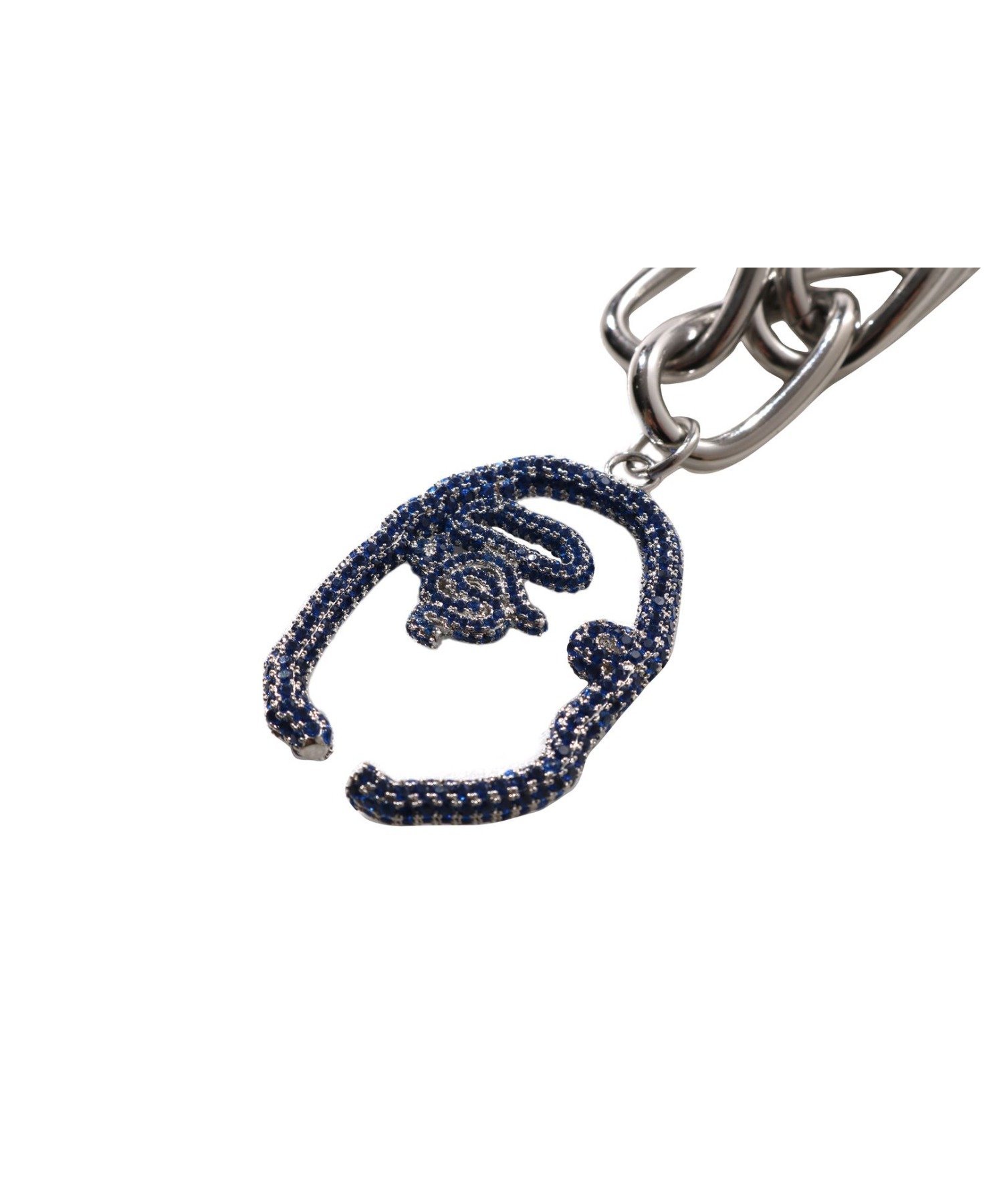 A BATHING APE MULTI LOGO NECKLACE ア ベイシング エイプ アクセサリー・腕時計 ネックレス シルバー【送料無料】
