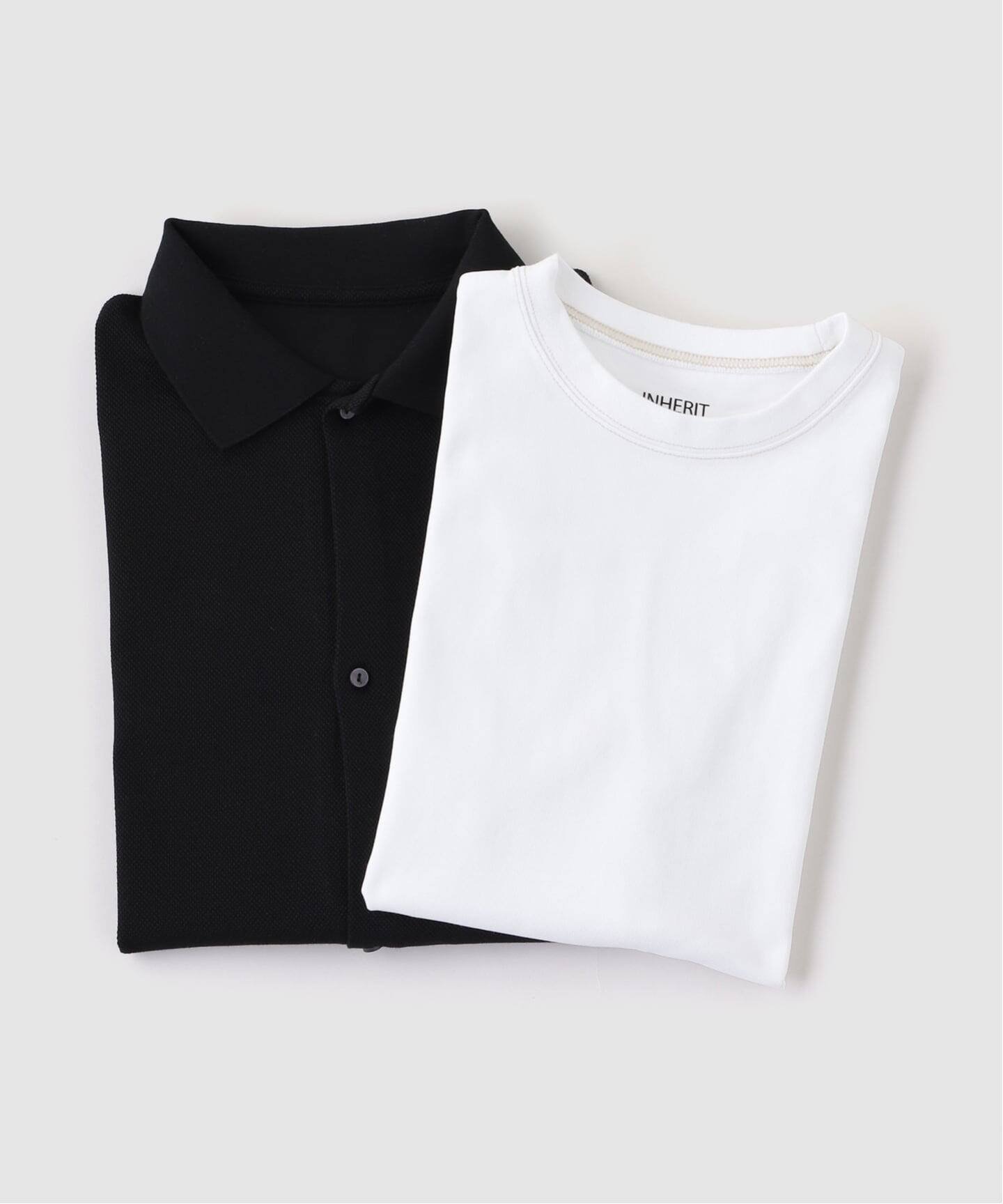 【2点セット】カノコカーディガン & ステッチTEE SET ベーセーストック トップス カットソー・Tシャツ レッド ブラック ブルー