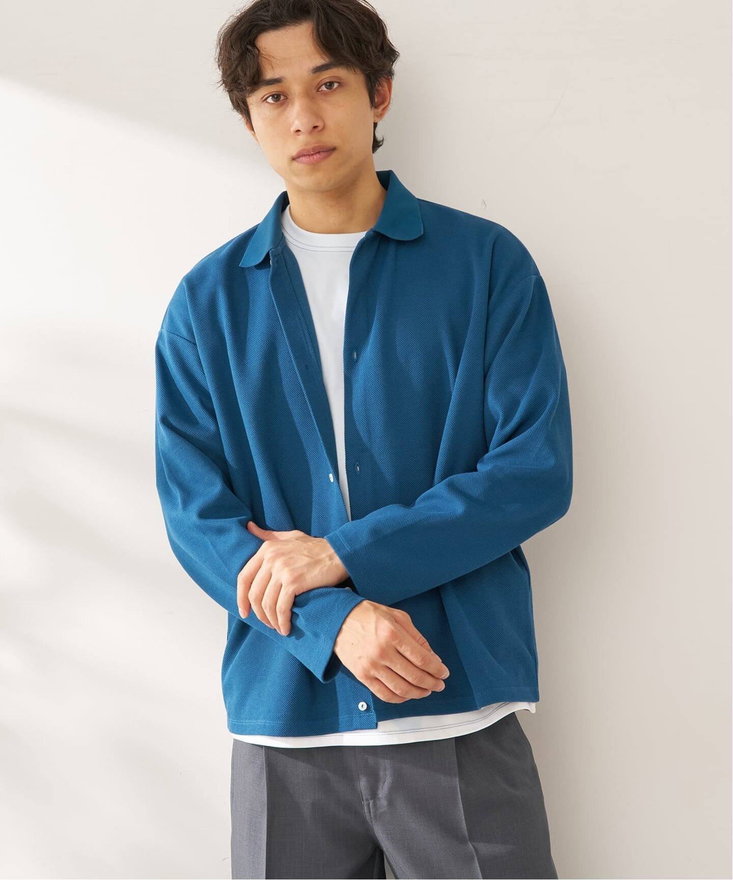 【SALE／40%OFF】B.C STOCK 【2点セット】カノコカーディガン & ステッチTEE SET ベーセーストック トップス カットソー・Tシャツ レッド ブラック ブルー【送料無料】