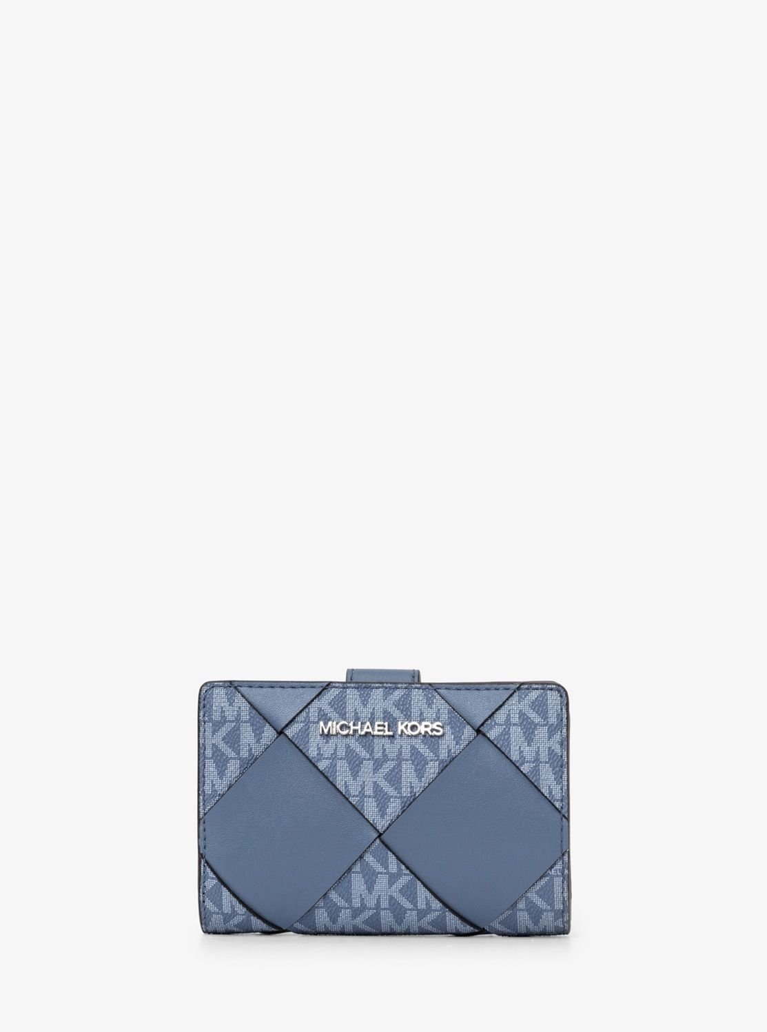 【SALE／70%OFF】MICHAEL KORS JET SET TRAVEL ビルフォールド ジップ コイン ウォレット ミディアム マイケルコース マイケル・コース 財布・ポーチ・ケース 財布 ブルー【送料無料】