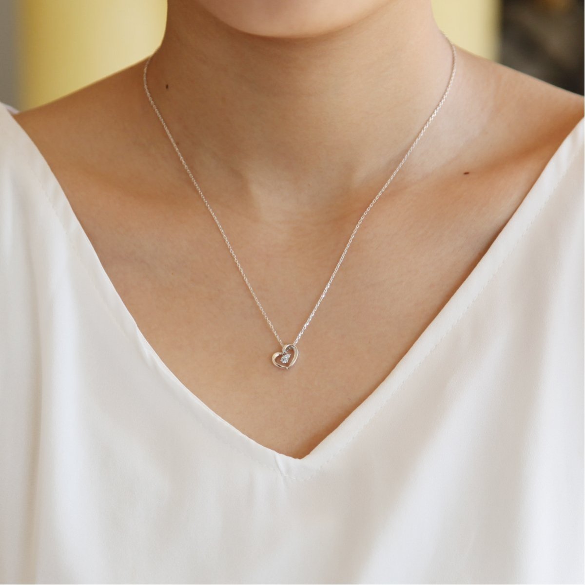 4℃ (W)【3月誕生石】エターナルシルバー ネックレス ヨンドシー アクセサリー・腕時計 ネックレス シルバー【送料無料】