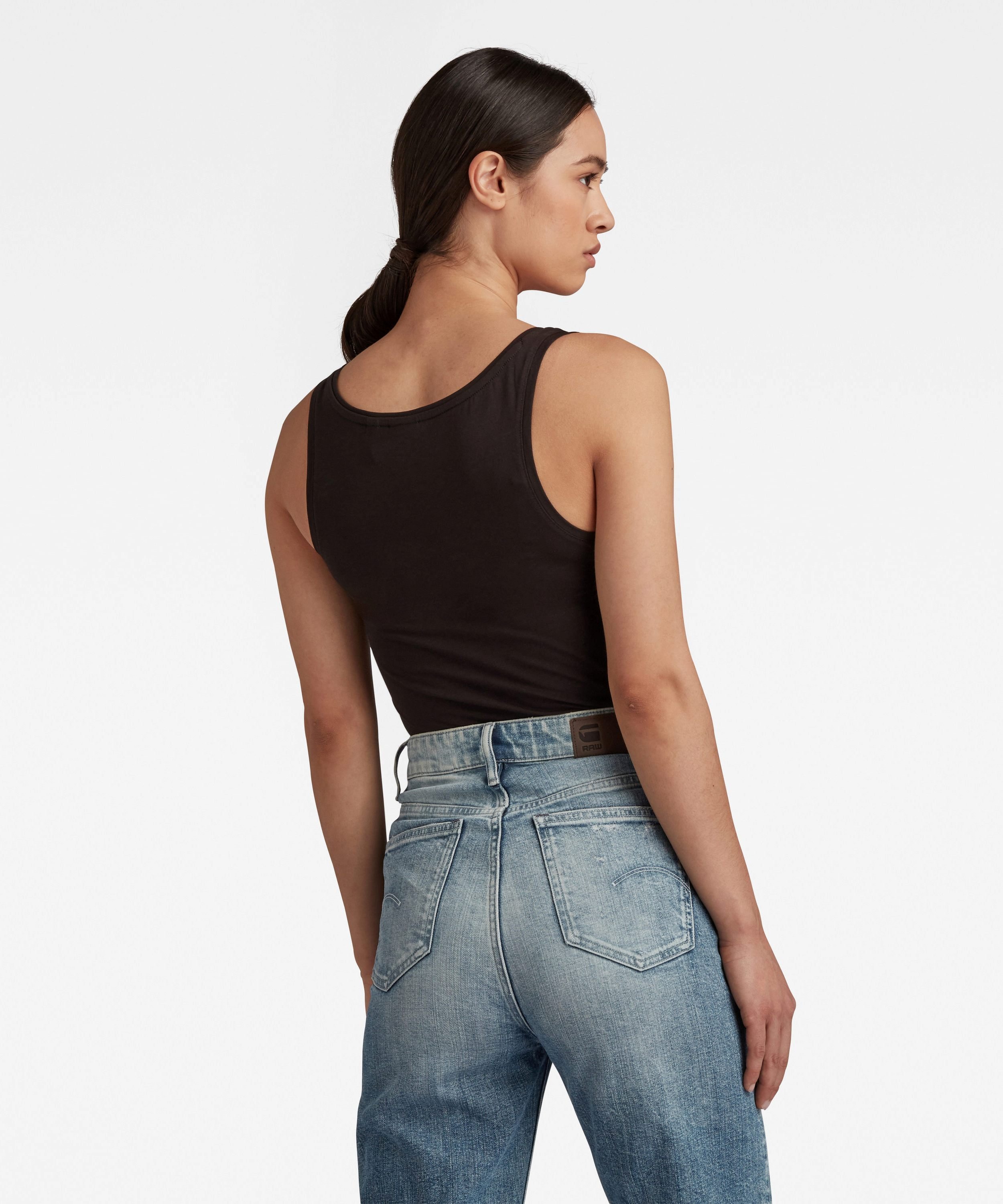 【公式ショップ】BASE TANKTOP ジースターロゥ トップス ノースリーブ・タンクトップ ブラック