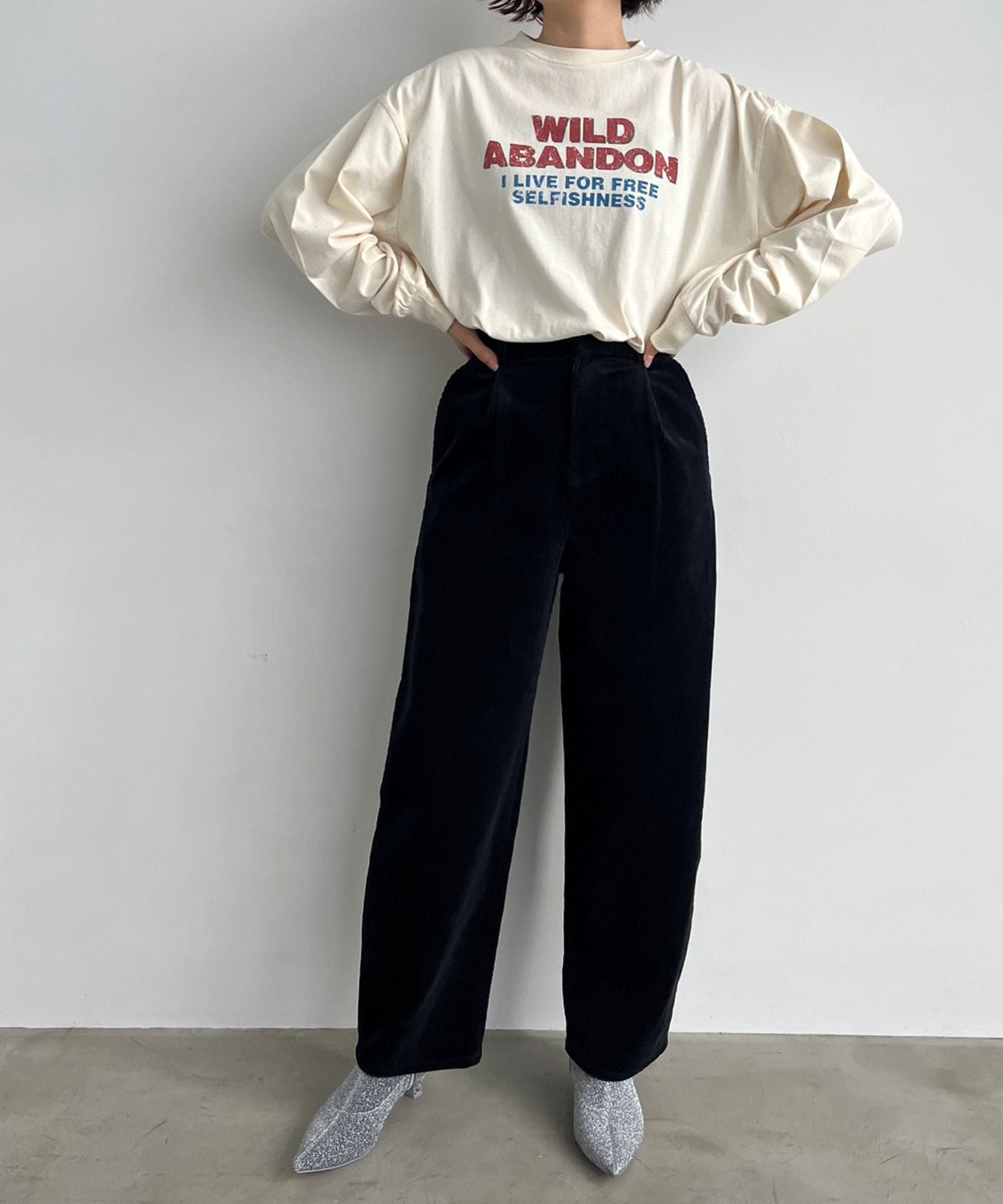 LOWRYS FARM (W)コーデュロイカーブP ローリーズファーム パンツ その他のパンツ ブラック グリーン ホワイト【送料無料】のサムネイル