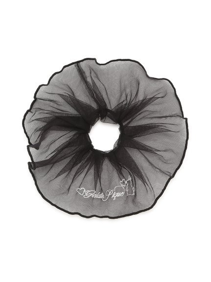 gelato pique 【bunny】バニーチュール刺繍ビッグシュシュ ジェラートピケ ヘアアクセサリー その他のヘアアクセサリー グレー ピンクのサムネイル