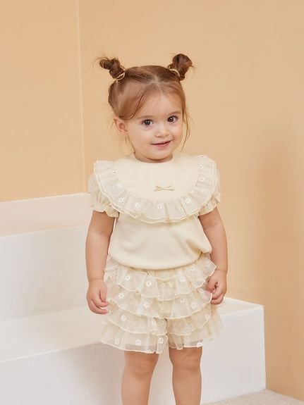 【SALE／30%OFF】gelato pique 【BABY】デイジーチュールショートパンツ ジェラートピケ パンツ その他のパンツ イエロー【送料無料】のサムネイル