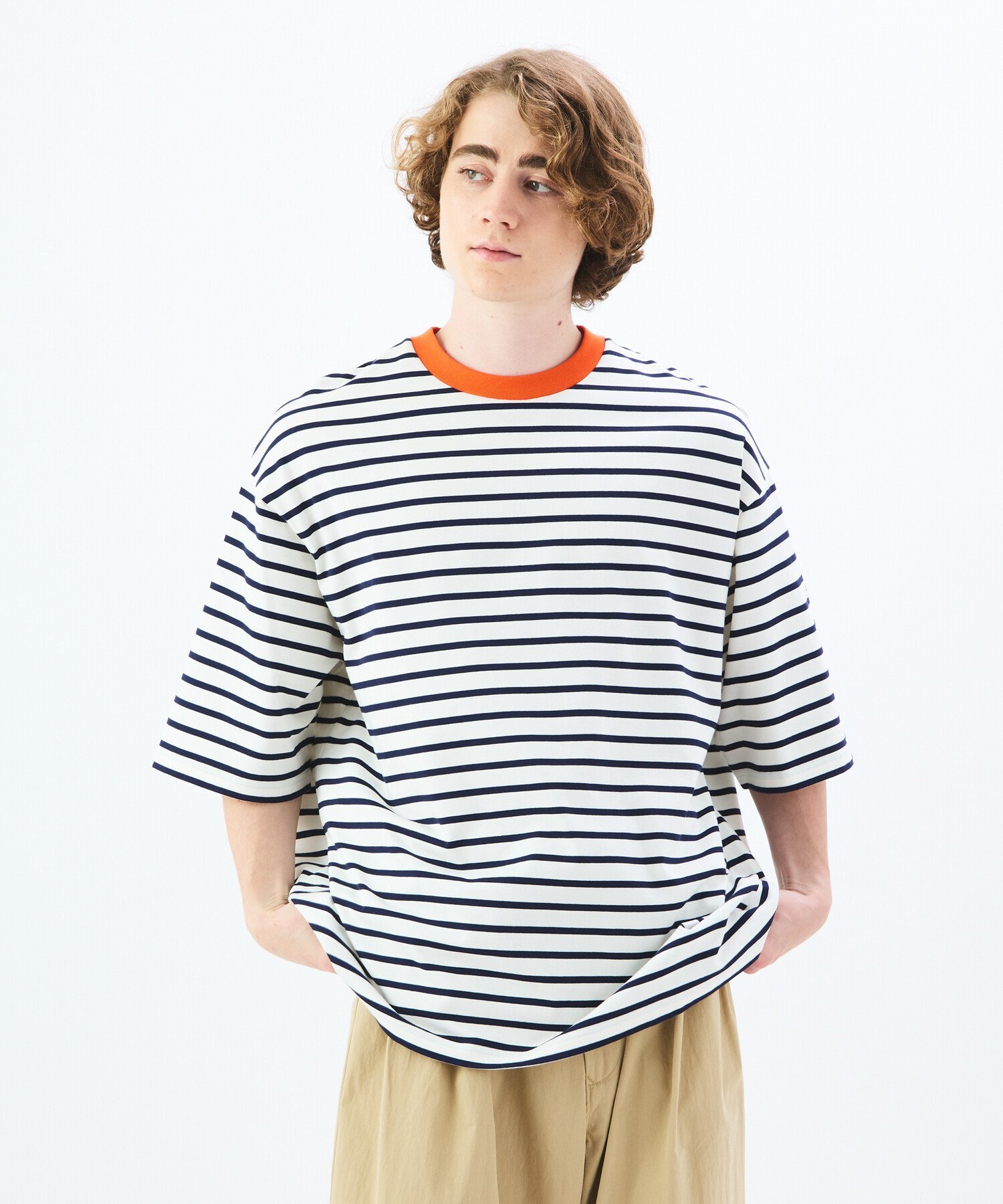 ORCIVAL ストライプTシャツ 半袖 アイボリー/ネイビー 楽天市場】オーチバル 半袖(カラーネイビー)(トップス
