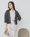 index 《6color》リラクシーショートカーディガン【洗濯機洗い可/接触冷感/抗ピル】 インデックス トップス カーディガン グレー ブラック ネイビー ...