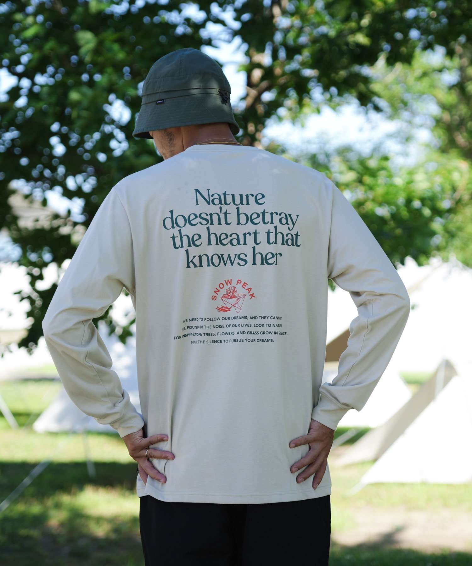 【SALE／30%OFF】Snow Peak Living With Nature L/S T-Shirt スノーピーク トップス カットソー・Tシャツ パープル ホワイト【送料無料】