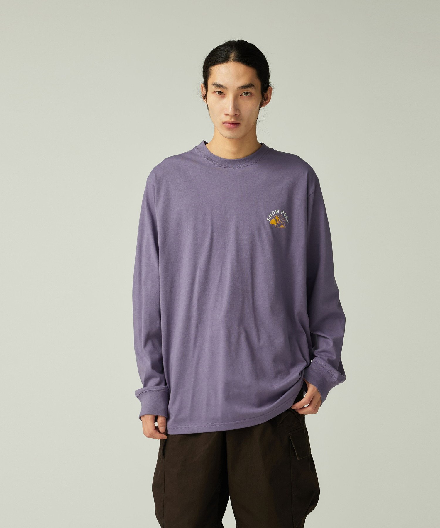【SALE／30%OFF】Snow Peak Living With Nature L/S T-Shirt スノーピーク トップス カットソー・Tシャツ パープル ホワイト【送料無料】