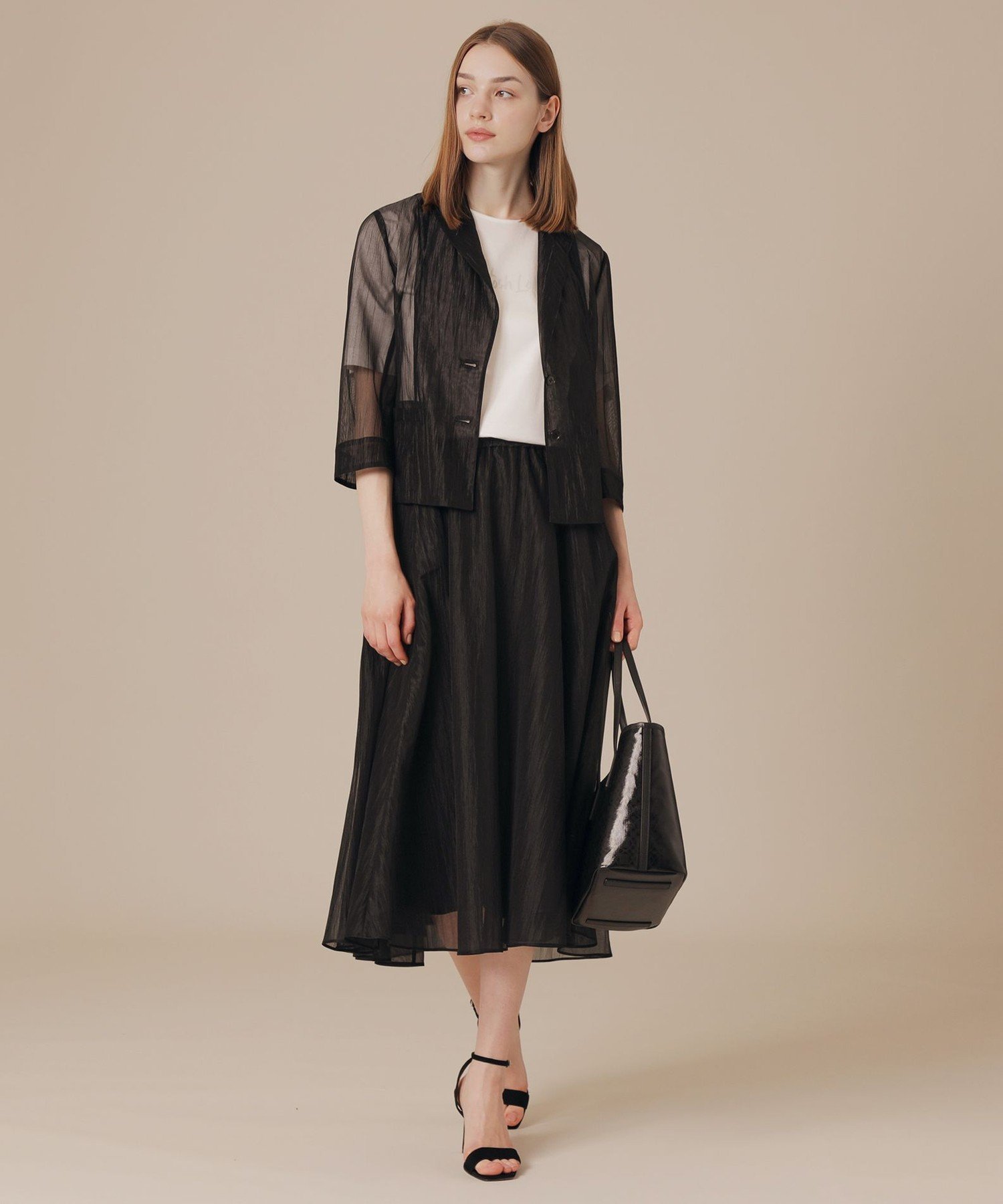 【SALE／60%OFF】MACKINTOSH LONDON エアリーリンクルジャケット マッキントッシュ ロンドン ジャケット・アウター テーラードジャケット・ブレザー ブラック ベージュ【送料無料】