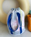 Pochi Pouch Pochi Pouch/(W)Pochi Pouch/ワンポイント付き メッシュ 巾着 バッグ チェルカ バッグ トートバッグ ピンク ホワイト ブラック